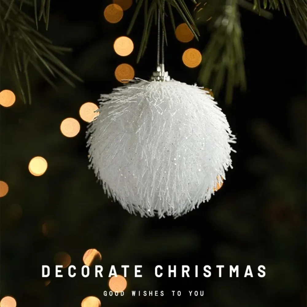 White Petal Foam Christmas Ball Merry Christmas Party Xmas Tree Decoration Christmas Hanging Ball Home Ornament Foam Snow Balls