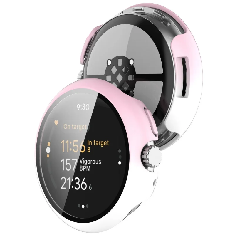 Tempered Glass+Cover for Google Pixel Watch 3 45mm 41mm PC Full Protection Cover & Tempered Glass Protector for Pixel Watch 3