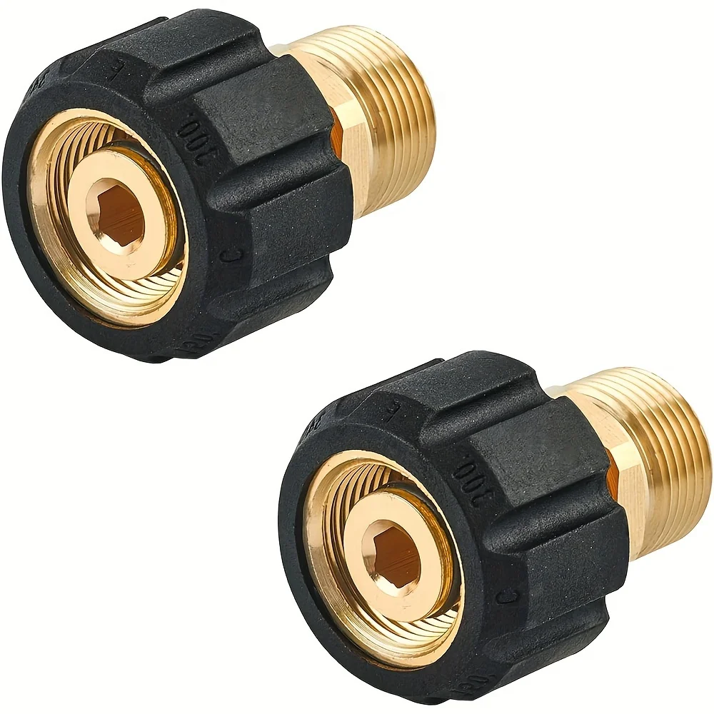Pressure Washer Adapter M22 15mm Female to 14mm Male Quick Connect Fitting 4500PSI Power Washer Coupler for Hose/Gun