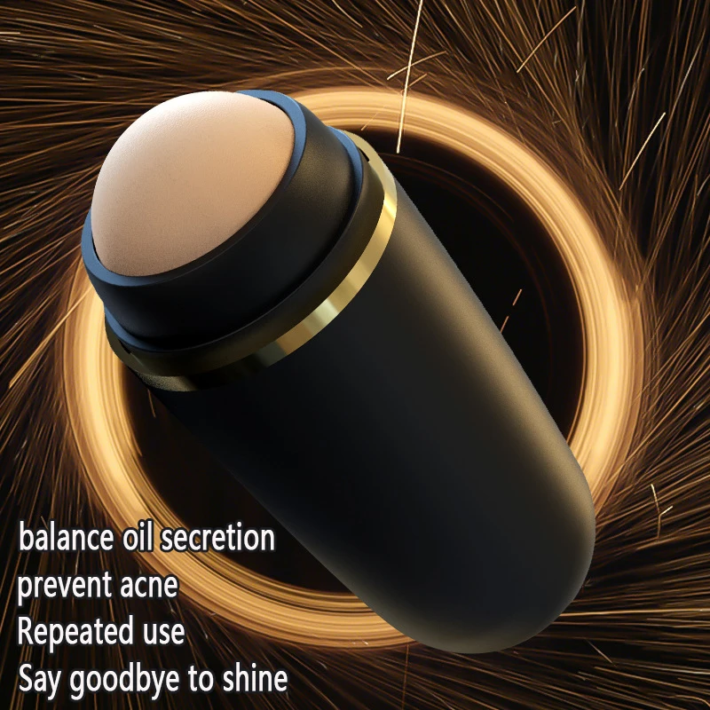 Sdotter Volcanic Stone Oil-Absorbing Rolling Stone Cleans Facial Oil And Sweat Keep Face Clean Makeup Remover Cosmetic Tools 3 C