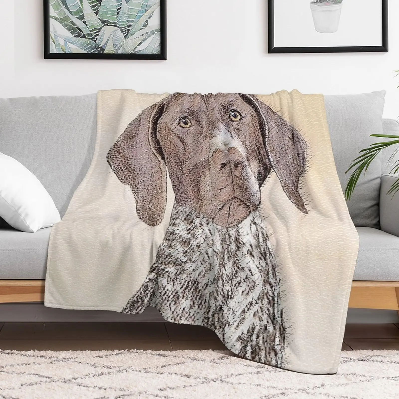 German Shorthaired Pointer Throw Blanket Beach Summer Loose Blankets