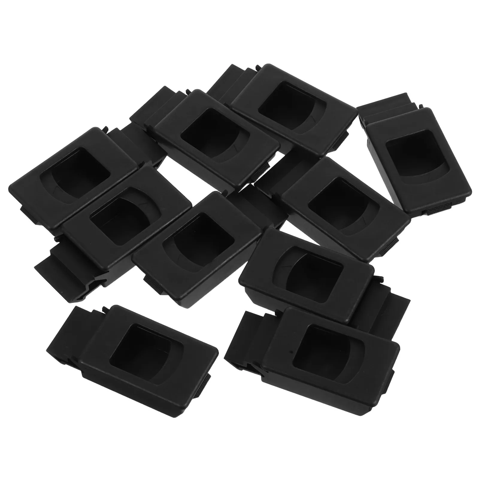 10Pcs Plastic Cabinet Latch ABS Engineering Push Latch for Cabinets Boxes Childproof Safety Lock Hidden Installation
