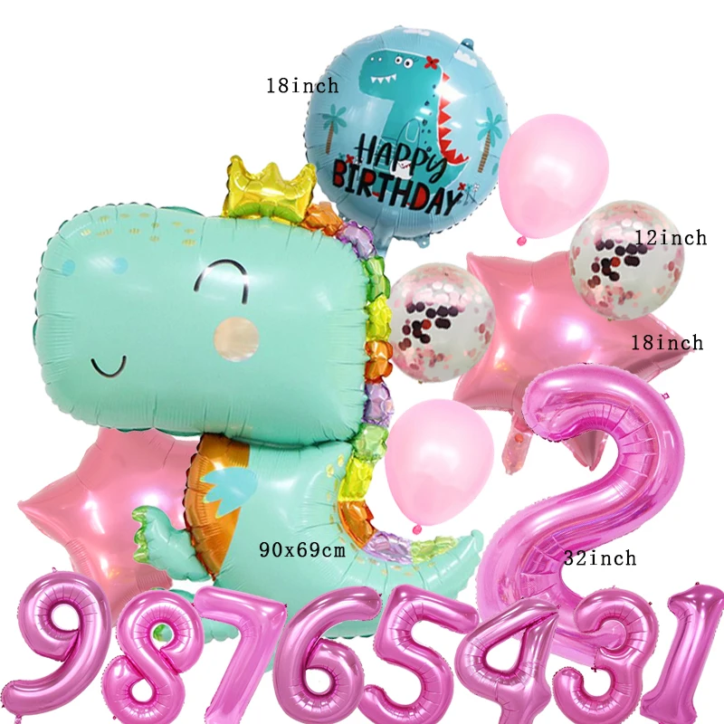 

Cute Dinosaur Balloon Festival Decor Kid Toy Girl Birthday Party Decoration Supplies Baby Shower Wedding Gift