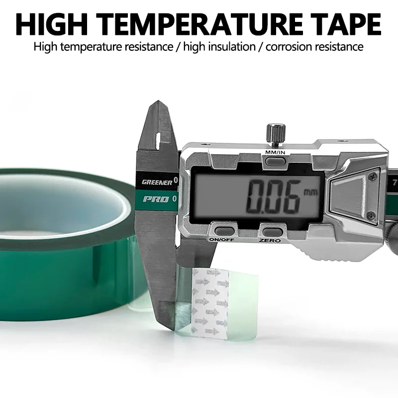 66M/Roll Green PET Film Tape 3mm-50mm High Temperature Heat Resistant PCB Solder SMT Plating Shield Insulation Protection Tapes