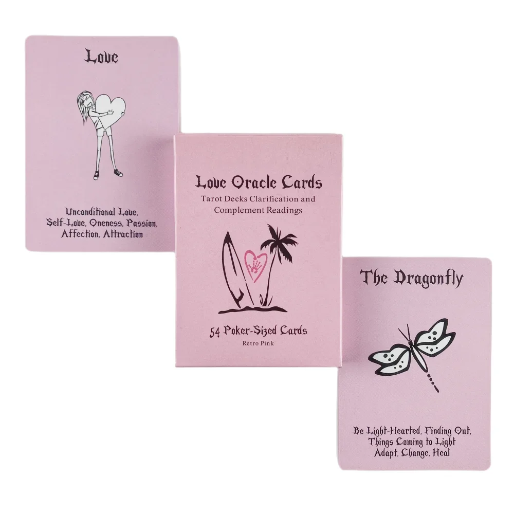 Pink Island Time Love Oracle Cards Tarot Divination Deck English Vision Edition Gra planszowa na imprezę