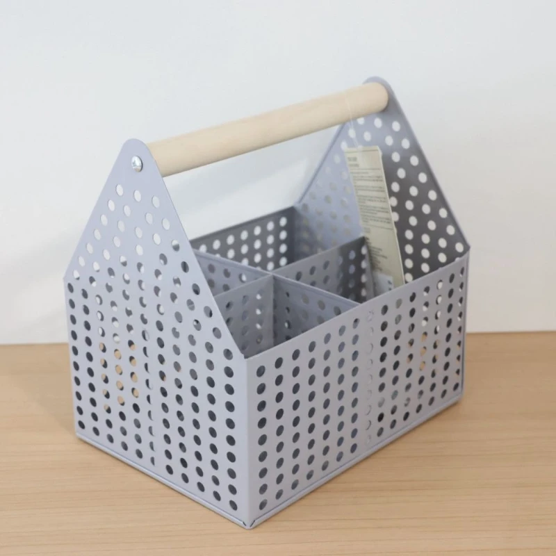 Makeup Organizer Box Multifuction Iron Storage Basket Kitchen Seasoning Storage Boxes Modern Household Organization Furniture