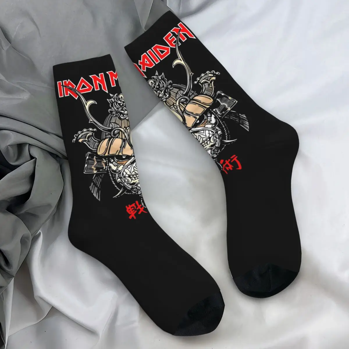 Iron Maidens Socks Harajuku Stockings Autumn Anti-Slip Unisex Men Socks Soft Breathable Design Cycling Socks