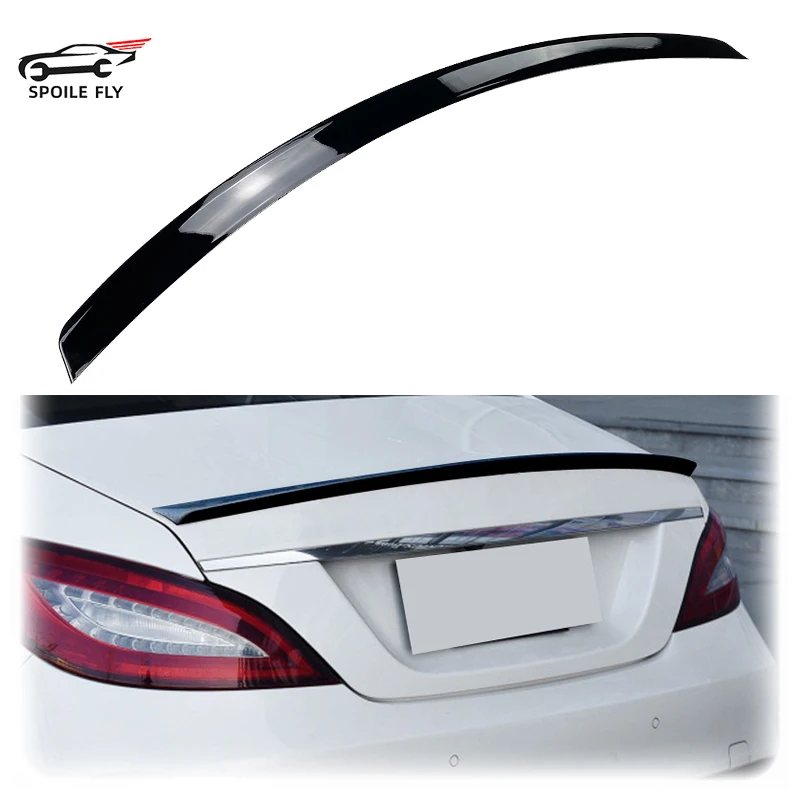 

2011 To 2018 For Mercedes W218 CLS C218 CLS260 300 AMG Rear Wing Spoiler Lip By High Quality ABS Gloss Black Carbon Fiber