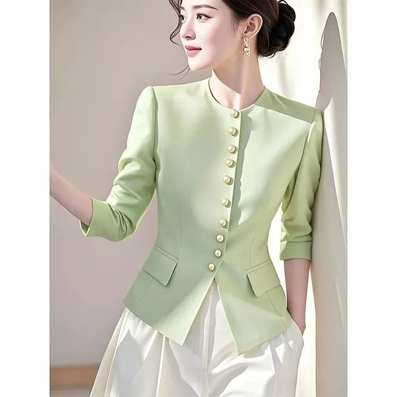 Women's 2026 Spring Autumn High-end Fashion Design Sense Ladies Casual Coat Temperament Korean Female Short Overcoat