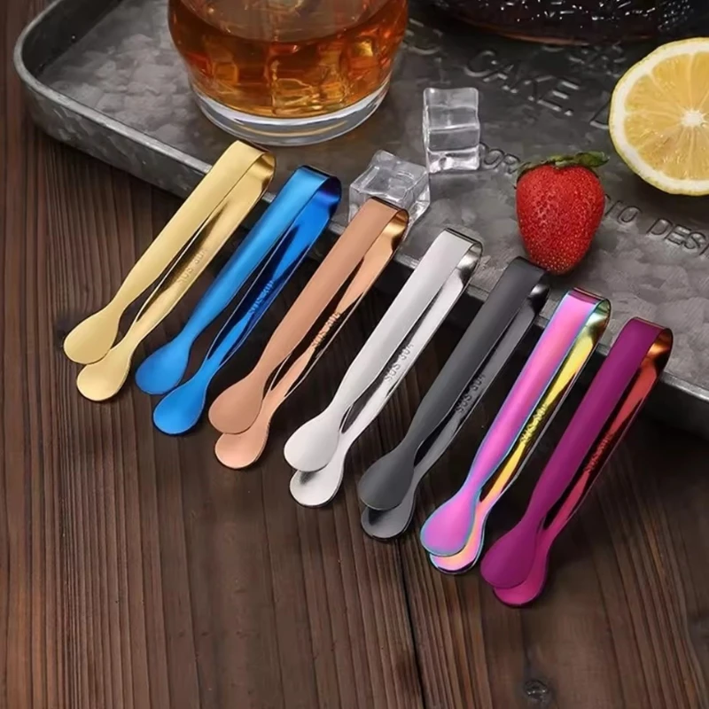 

Stainless Steel Sugar Tong Hotel Bar Ice-Cube Picker Coffee Tea Food Serving Tool, Rose Golden
