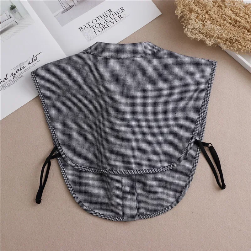 Cotton Lace Fake Collar Female Shirt Detachable Collar Women's shirt False Tie Lapel Blouse Top Nep Kraagie
