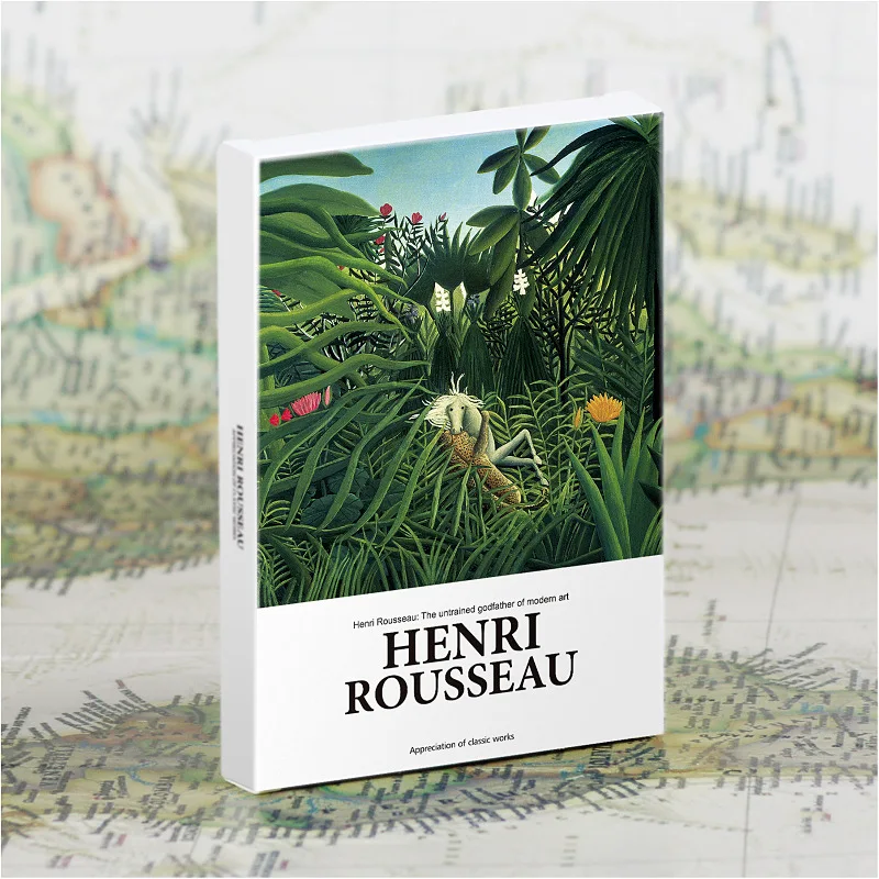 30Sheets/Set  Rousseau Painting Photography Postcards Set INS Style Boxed Greeting Card Message Card DIY Journal Decoration 6129