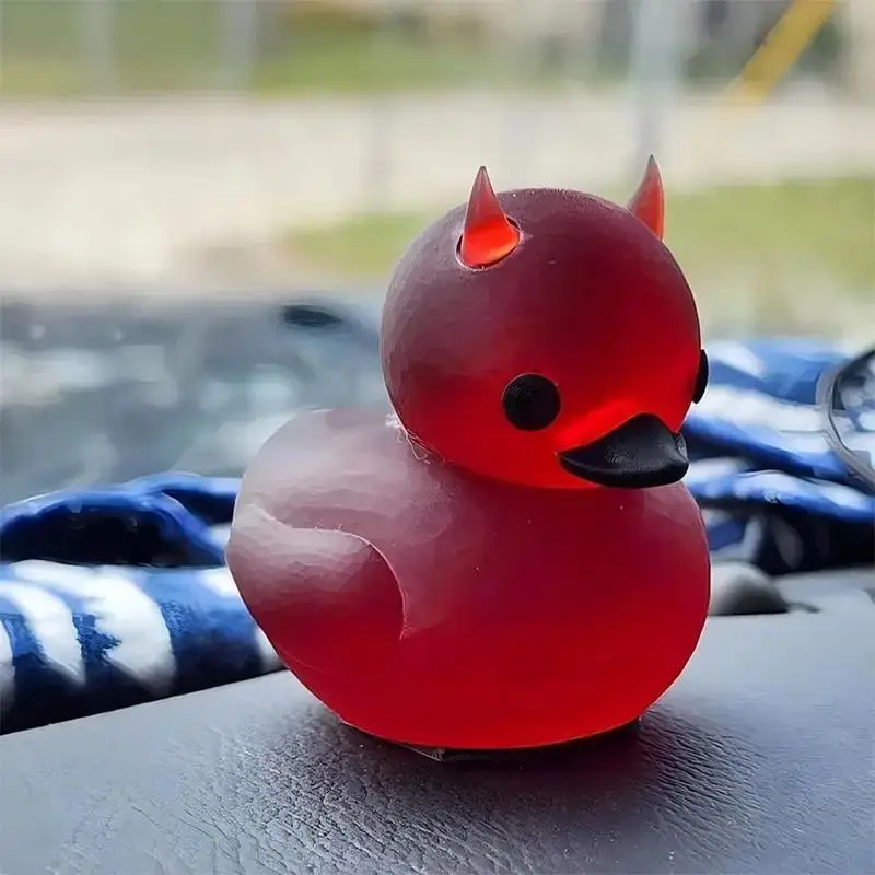 Halloween Little Devil Duck Lil 'Devil Ducky Little Devil Duck Car Decoration Resin Ducks Figurines Satanic Ornament Decor