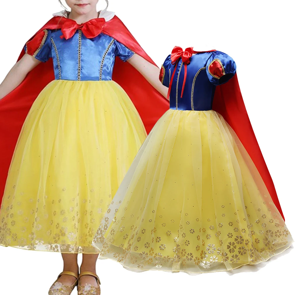 Girls Summer Dress Snow Queen Halloween Costume For Kids Cosplay Dresses Princess disfraz carnaval vestido de festa infantil