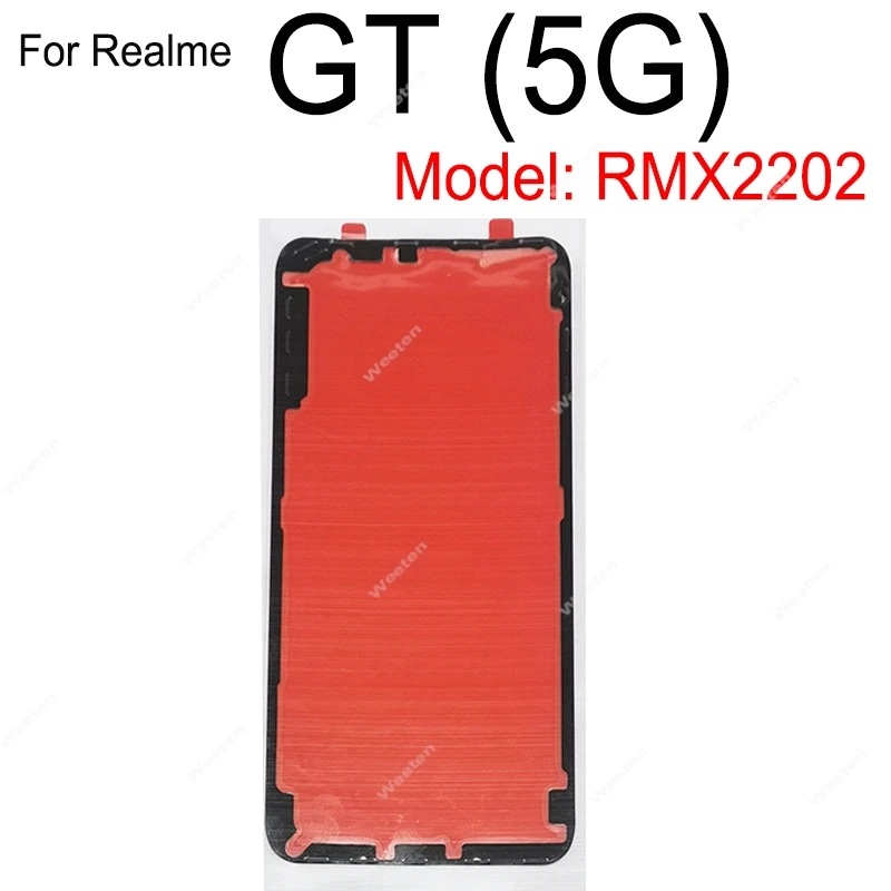 For Realme GT GT 2 Master Explorer GT Neo Flash 2 2T 3 3T Pro Back Battery Cover Adhesive Rear Frame Battery Cover Sticker