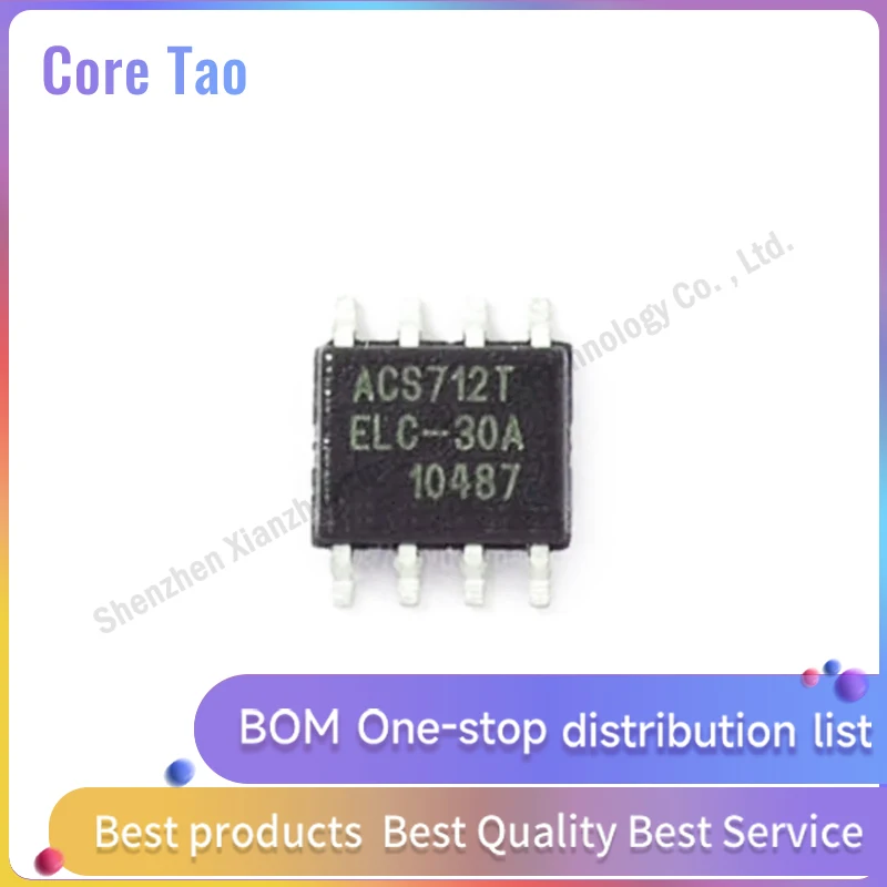 

5pcs/lot ACS712ELCTR-30A-T ACS712E ACS712TELC-30A SOP8 Current sensor chip