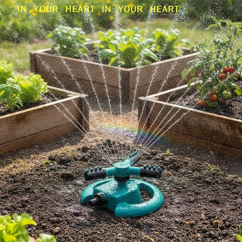 【X】360° Rotating Garden Sprinkler Time-saving Irrigation Accessory Large Coverage for Farm Lawn Flower Bed Garden Watering