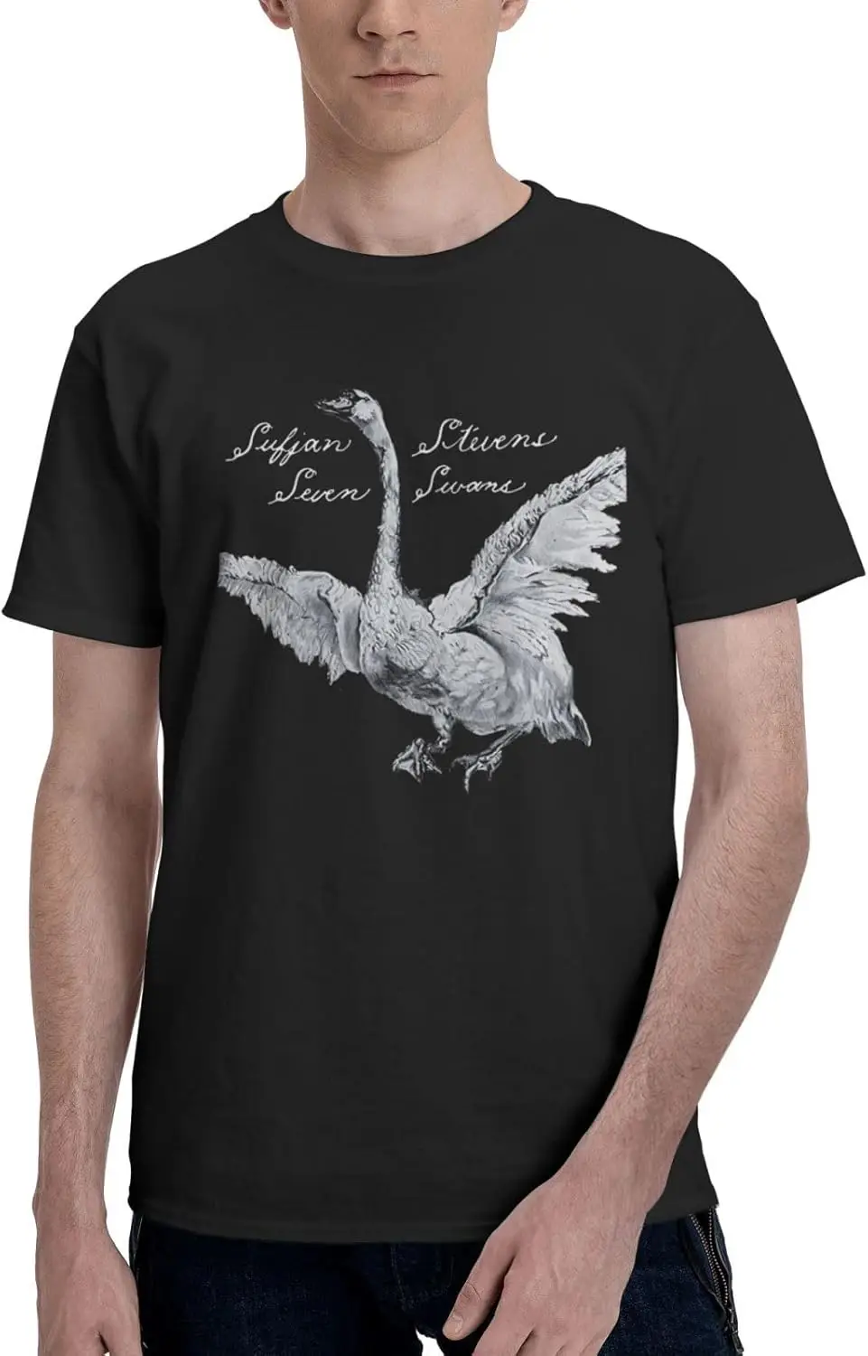 Sufjan Music Stevens T Shirt Men's Fashion Tee Cotton Summer Round Neck Short Sleeve Shirts