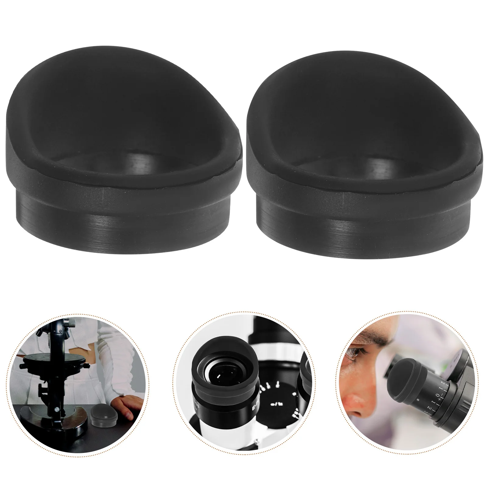 

2Pcs Microscope Eyepiece Protective Covers Reusable Rubber Eyepiece Guards Shield for Lab Science Equipment Accessories