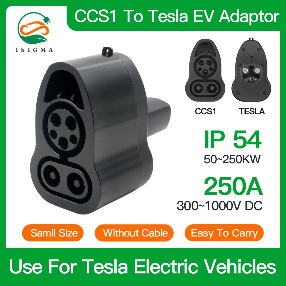 

Sigma CCS1 to Tesla DC EV Adaptor 250A Fast Charging Connector 300V~1000V Use for Tesla Cars Charge Connect to CCS1 EV Charger