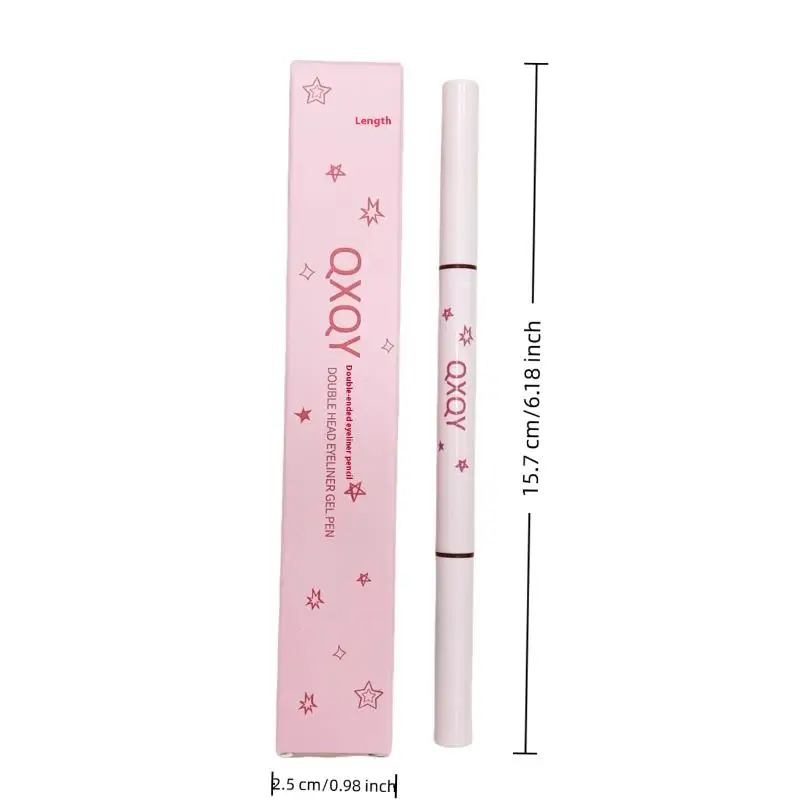 1 Pc Dubbele Hoofd Eyeliner Pen 2 In 1 Natuurlijke Matte Liggen Zijderups Eyeliner Gel Potlood Blijvende Ogen Make cosmetische Gereedschap
