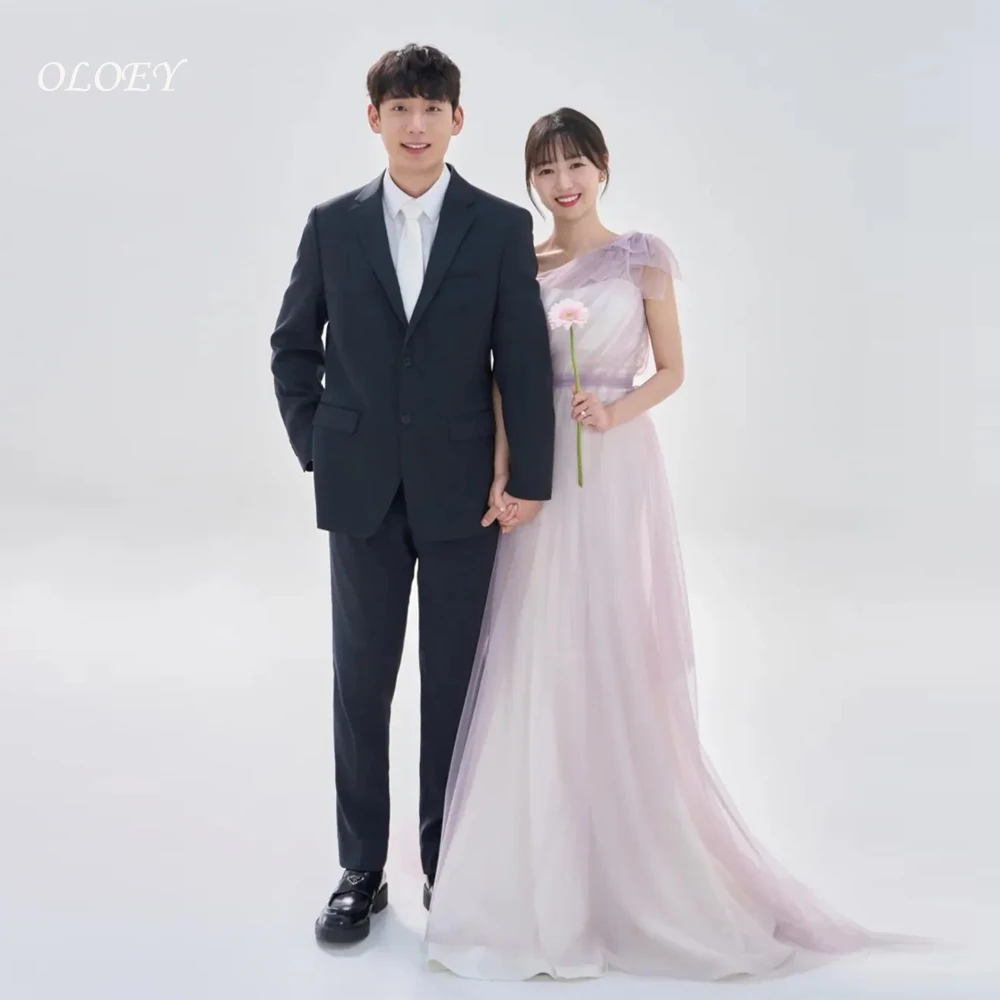 فساتين سهرة من OLOEY للنساء بكتف واحد بسيطة وأنيقة للمناسبات الرسمية فساتين حفلات الزفاف الكورية المخصصة