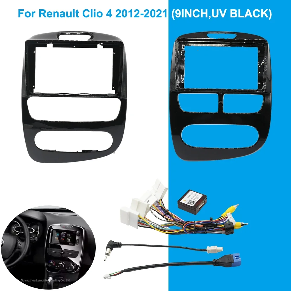 

9 Inch Car GPS Radio DVD Panel Mount Frame For Renault Clio 4 2012-2021Canbus Box Decoder Android Radio Audio Dash Fitting Panel