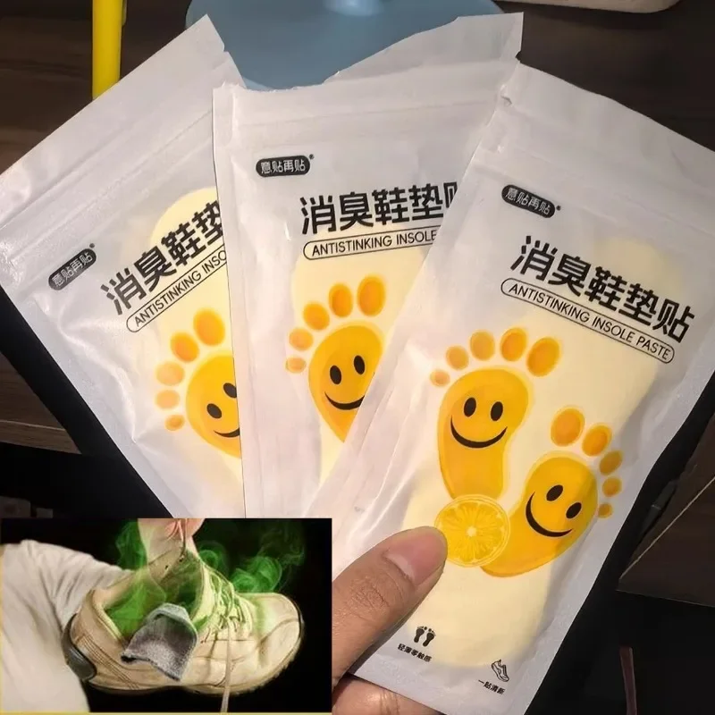 60 個消臭靴ステッカー持続鮮度靴臭除去剤消臭パッチ快適な抗菌フットケアツール