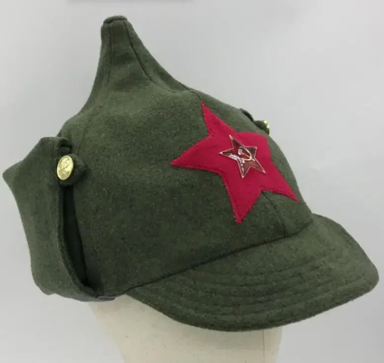 Budyonnovka Hat Men Soviet Military Cap Winter Cavalry Vintage