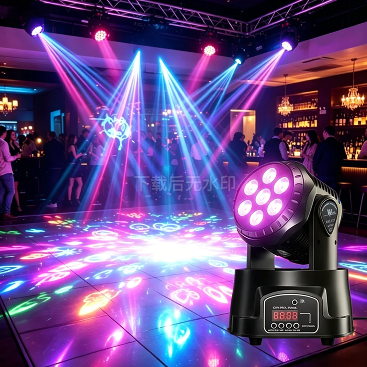 

Stage Moving Head Light KTV Disco Party Light Strobe Beam Par Light Sound-Activated DJ Flash Light Projection Lamp for Live Perf