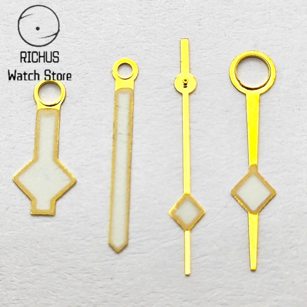 RICHUS NH34 ساعة يد متعددة الألوان الملمس الأخضر مضيئة الأيدي مناسبة ل NH34 ساعة يد تعمل بالحركة الملحقات