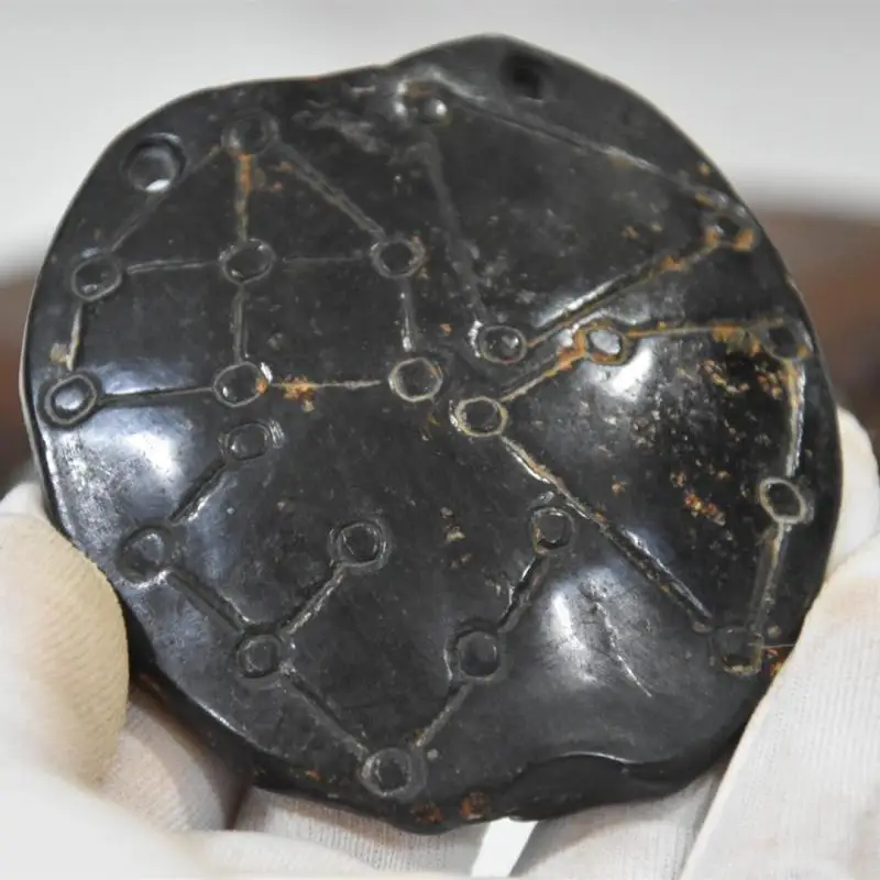 Tibet Hongshan Culture Antique Meteorite Tortoise Shell Collection Stone Carving Gifts Statues et Sculptures Crafts