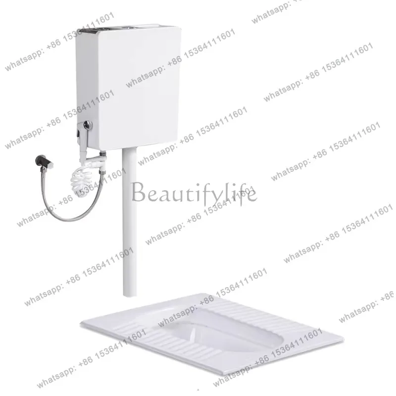 Household ceramic squat toilet, flushing tank, complete set, squat pit toilet, toilet, toilet bowl, toilet basin