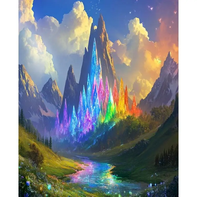 

PhotoCustom Modern Diy Painting By Numbers Landscape Acrylic Paint On Canvas Pictures With Numbers For Home Decors