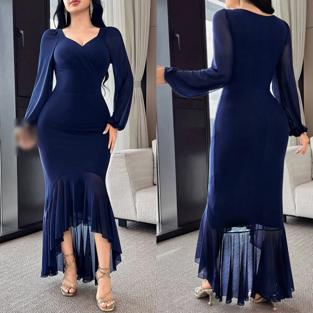 

Customized Chinese Style Jersey Pleat Trumpet Sweetheart Midi Dresses Bespoke Occasion Intricate Simple