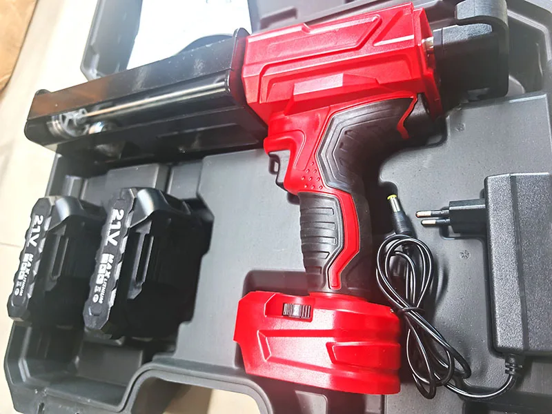 Pistola de inyección de doble componente alimentada por batería: capacidad de 600 ml, relación de mezcla 1:1, ideal para aplicaciones de silicona