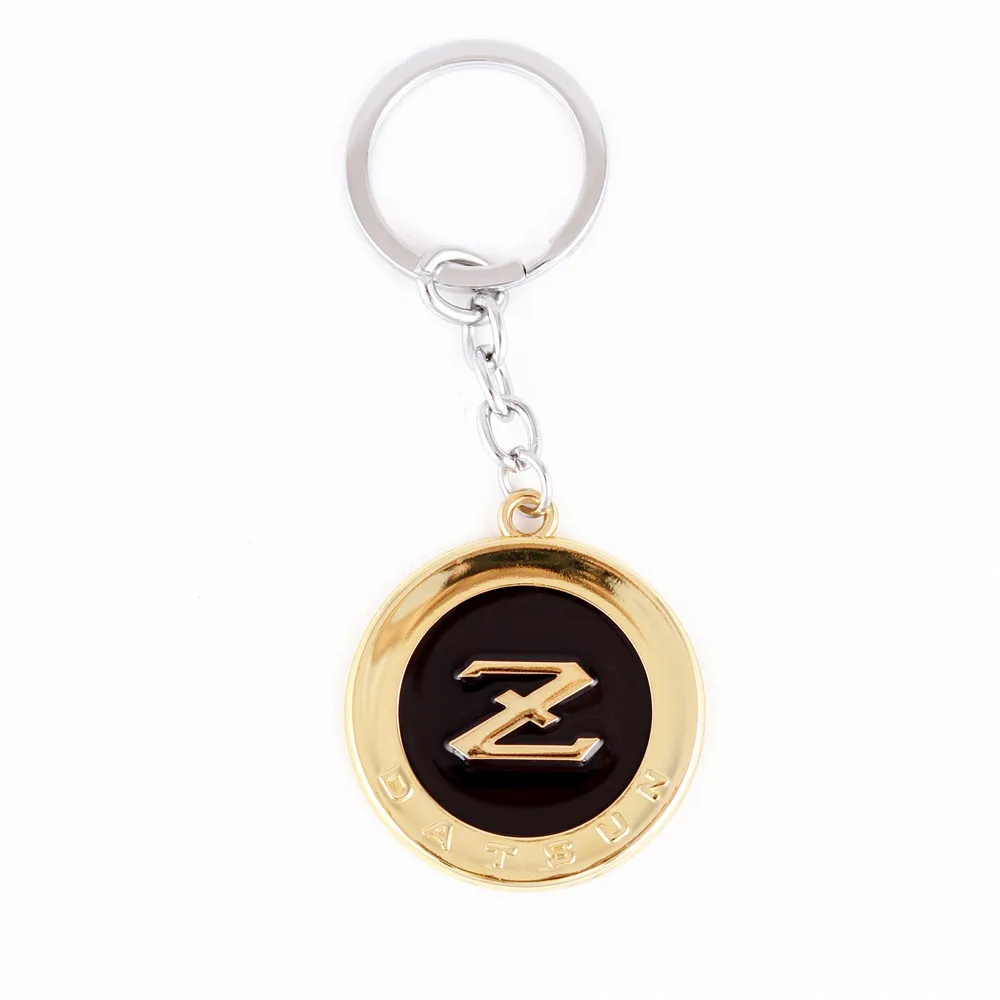 

Black Gold DATSUN Z Car Nameplate Key Ring Key Chain Keychain Fit for Fairlady Z 370Z 350Z