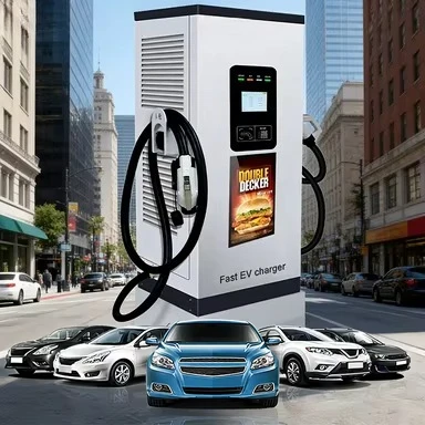 High Quality 60KW to 240KW EV DC Fast Charging Station Floor Mounted 7 Inch Screen DC Electric Car Charger Charging Pile