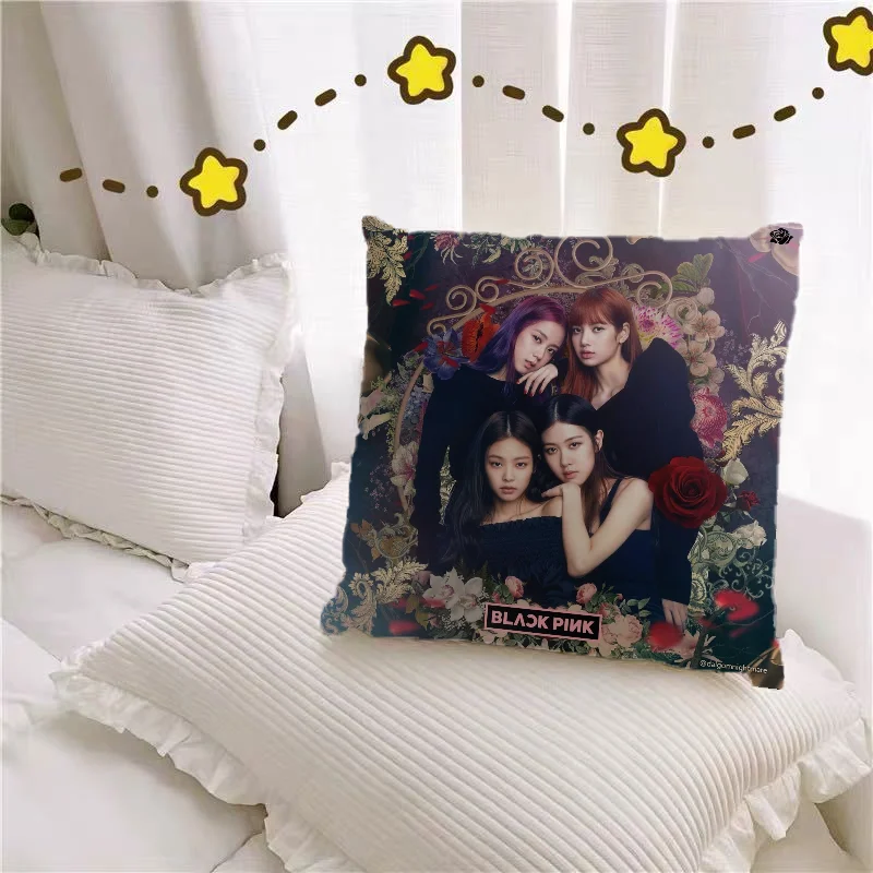 Bed Pillow Cover Pillowcase Cushion Cover BLACKPINKS Decorative Sofa Cushions Covers for Living Room Pillowcases 40x40 Hyunjin