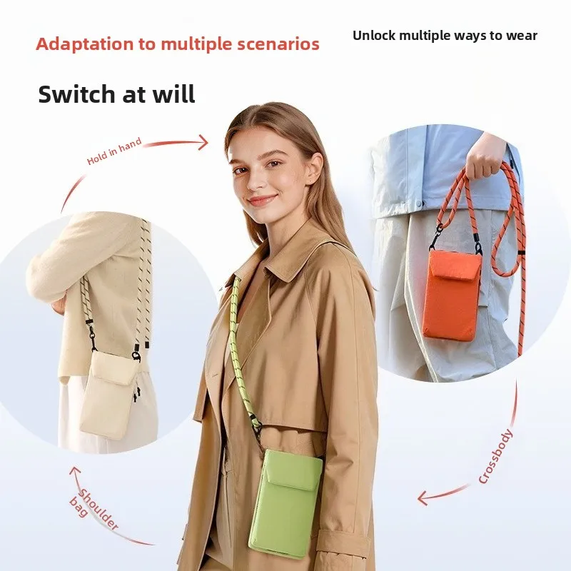 New Fashion Small Crossbody Phone Bag for Women Shoulder Vertical Zipper Pouch Casual Travel Daily Work Street Trend view 2