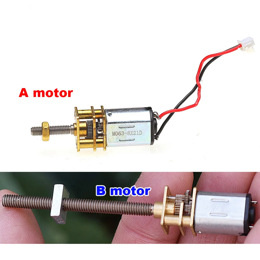 Precision Electronic Lock Motor N20 Geared Motor Micro DC 1.5V 3V 3.7V 5V with Feedback Linear 13MM 45MM Long Shaft Gear Motor