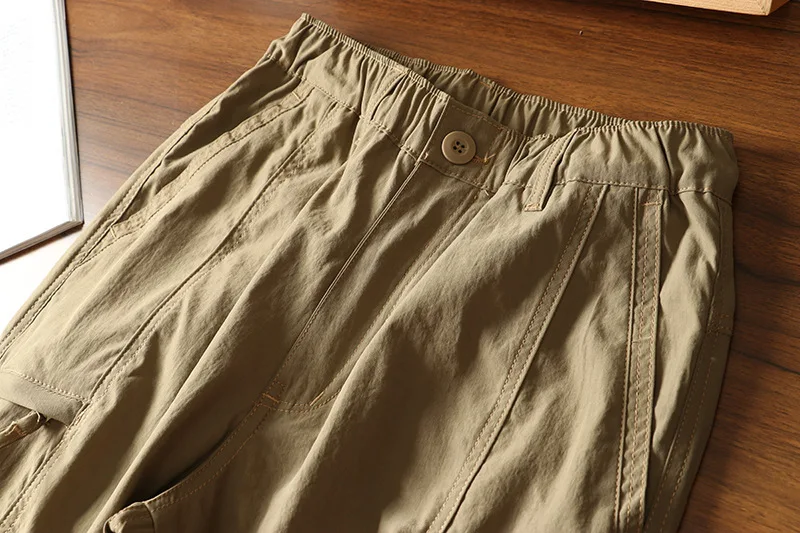 Herren Sommer Cargo-Hosen Outdoor Street Fashion Frühling Lässige Jogginghosen Wanderhosen Lange Weite Vintage Hosen für Männer – Detail 10
