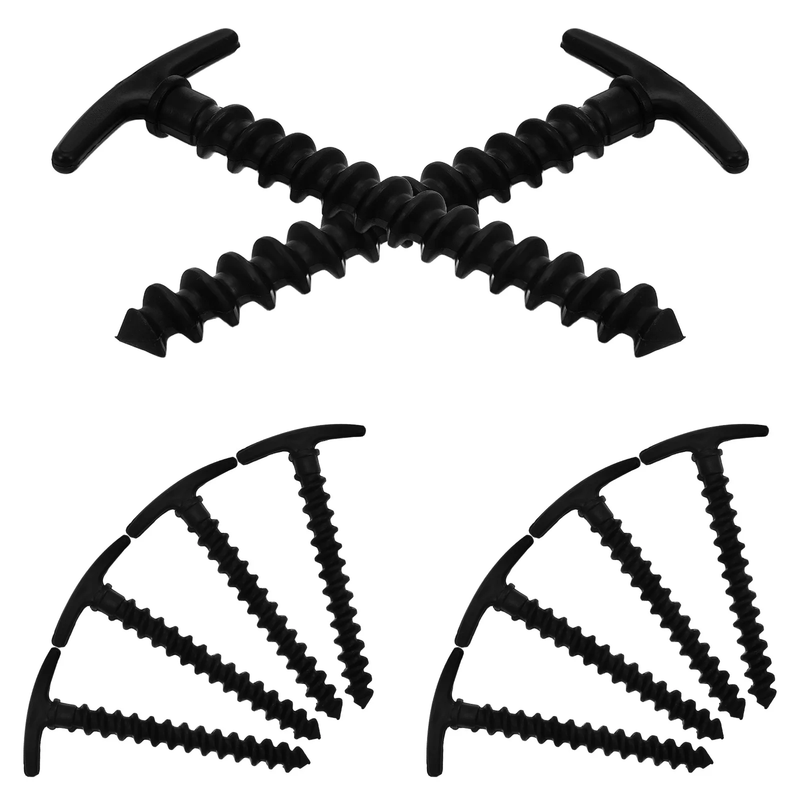 

10 pcs Nylon Tent Pegs Lightweight High Strength Rust Resistant For Beach Muddy Ground Grassland Screw Spiral Design Camping