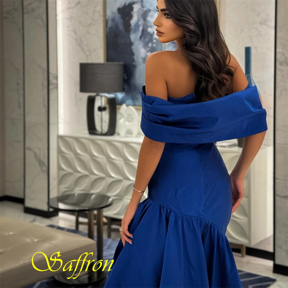 فستان سهرة حورية البحر من الساتان الرائع مخصص رشيق قبالة الكتف فساتين حفلة موسيقية موضة كريستال فساتين المناسبات الخاصة