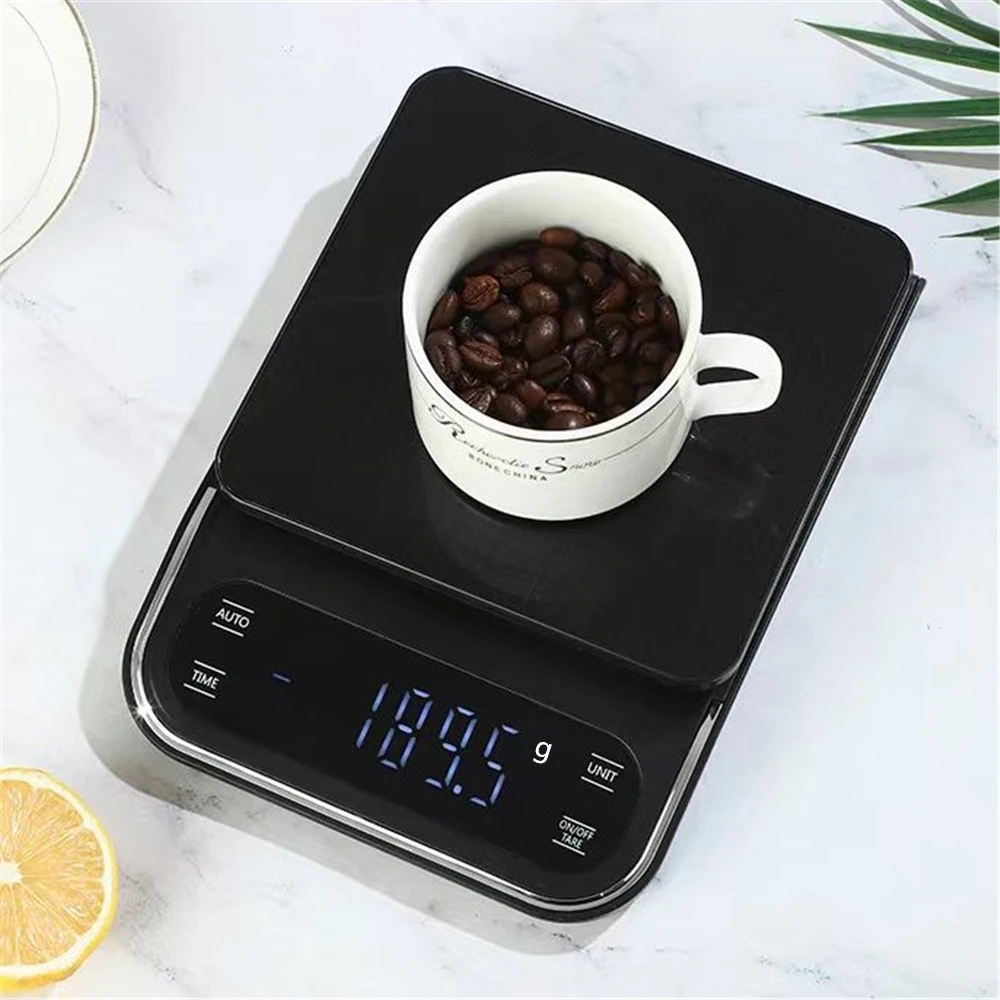 Electronic Scale USB Charge Digital Scale 3KG/0.1g Precision Kitchen Balance Tools Coffee Scales Adjustable Auto Shutdown Time