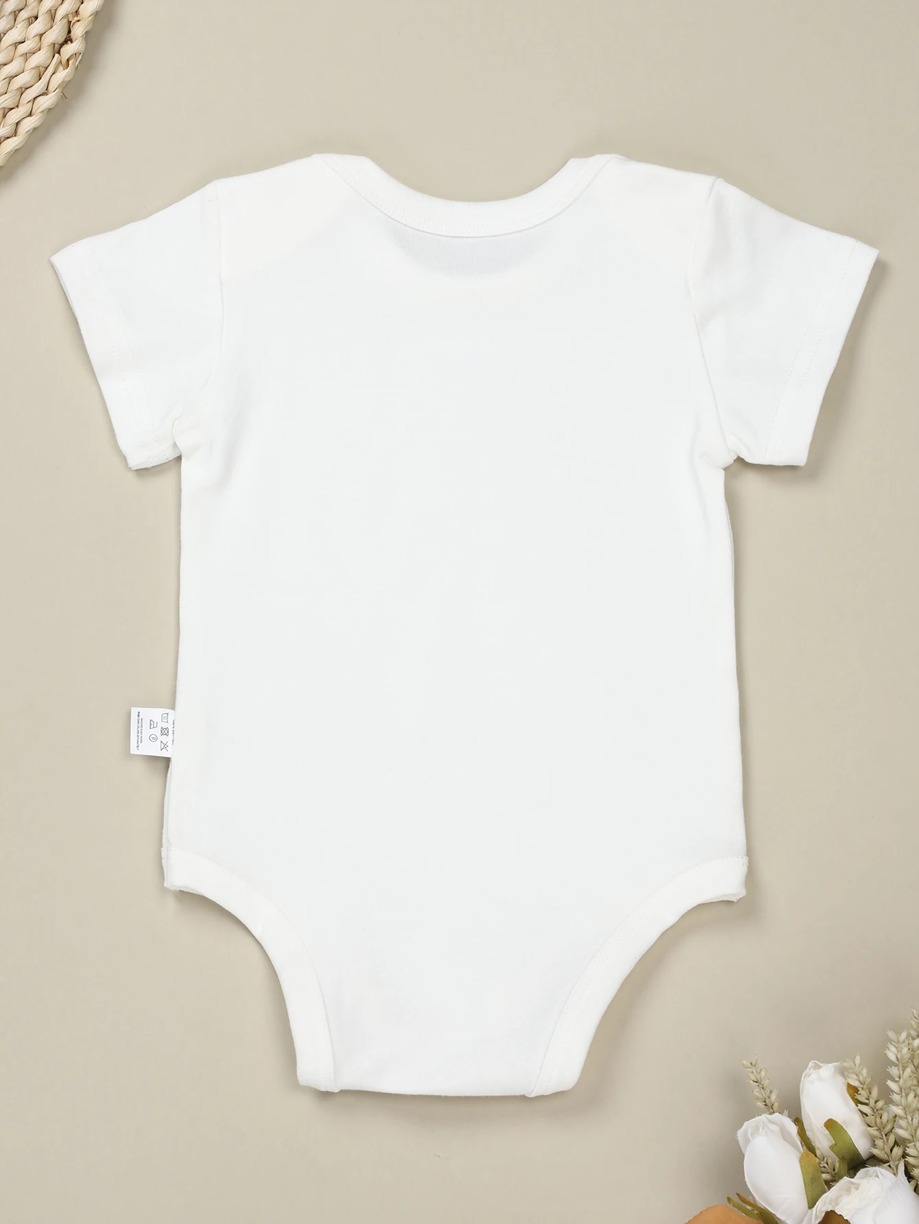 Summer Comfy Breathable Newborn Onesies Letter Print 100% Cotton Baby Girl Clothes O-neck White Toddler Boy Bodysuit Dropship