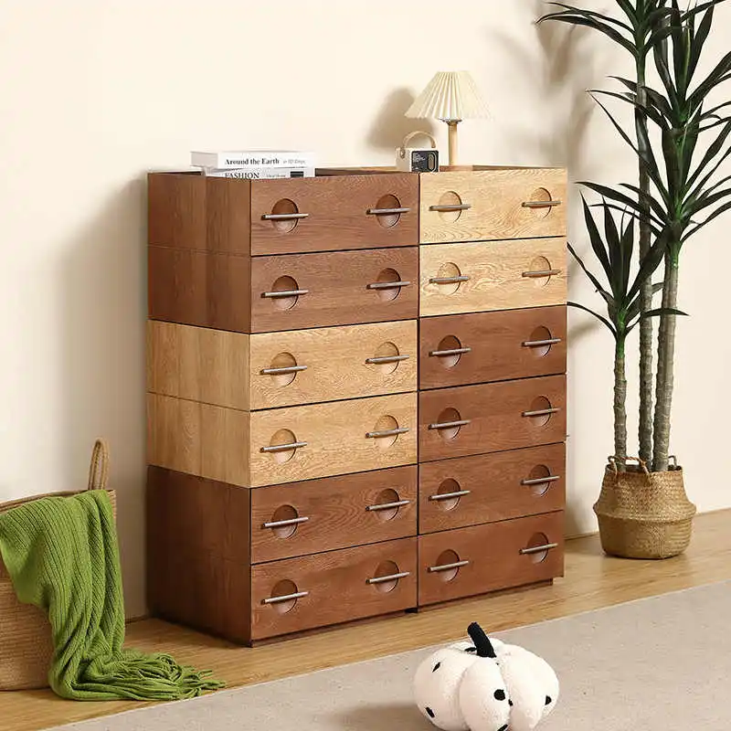 

#Solid Wood Combination Cabinet Bedroom Nightstand With Storage TV Cabinet Home Living Room