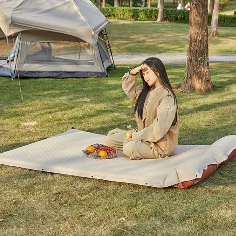 Portable Camping Inflatable Mattress Outdoor Sleeping Pad Moisture Proof Air Bed for Hiking Travel Lightweight Compact Design