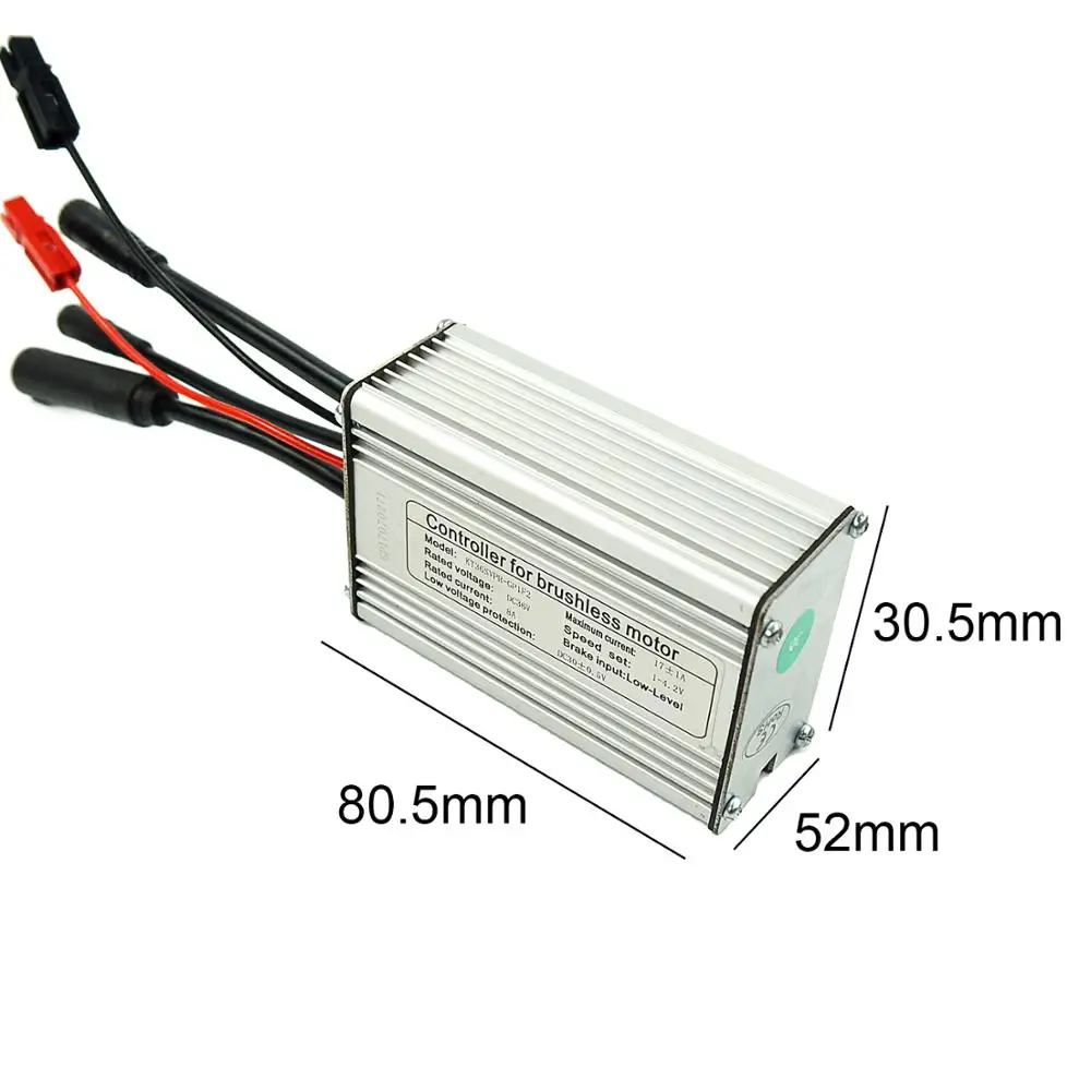 KT Controller SM Waterproof Sinewave Squarewave 36V 48V 17A 350W Brushless Ebike Controller