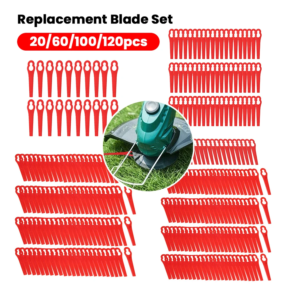 

20/60/100/120pcs Replacement Blade Set Plastic L83 Cutter Blades Grass Trimming Machine Blade Grass Trimmer Accessories